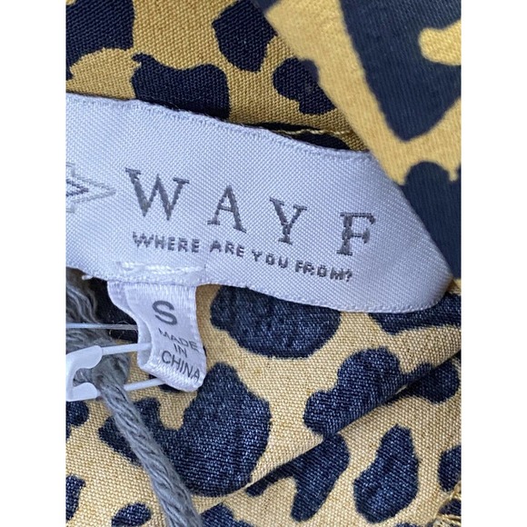 NWT WAYF Womens Pierce Leopard Long Sleeve Mini Dress Small Mock Neck Pockets - Picture 13 of 14